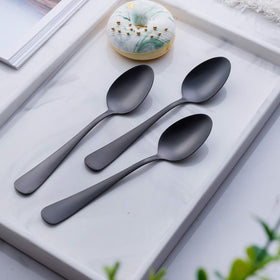 GoGeiLi gift-ready packaging for matte black dessert spoons