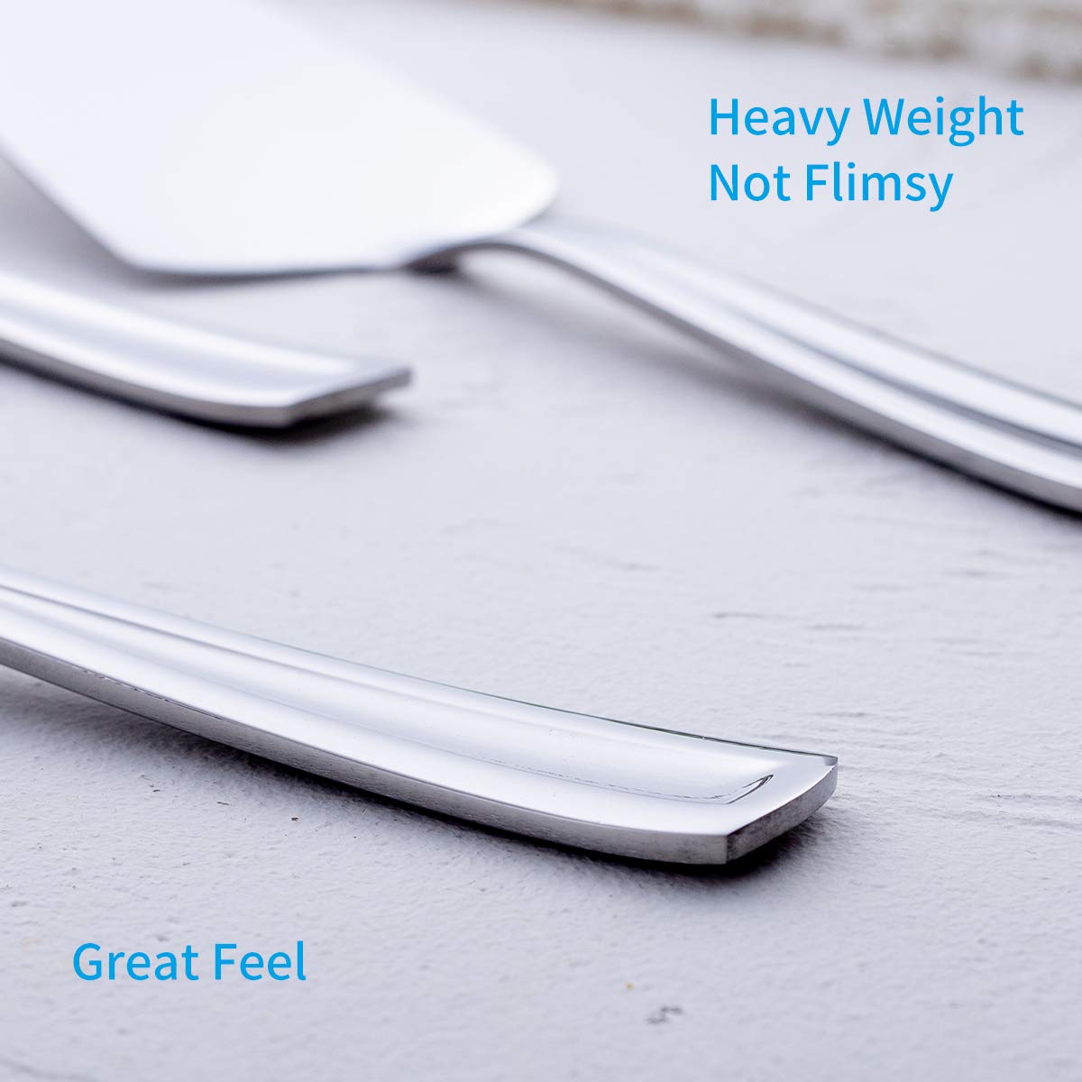 GoGeiLi mirror-finish serving spatula highlights premium stainless steel quality.