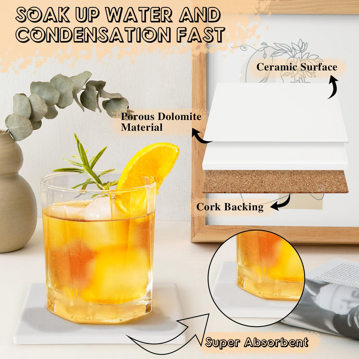 GOH DODD painting-ready coaster suitable for acrylics and alcohol ink.