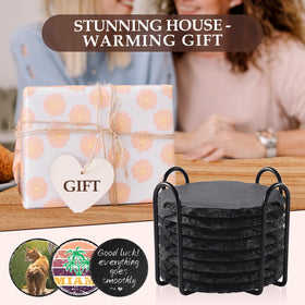 GOH DODD slate coasters are easy to clean with a damp cloth.