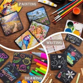 GOH DODD slate coasters gift-ready pack highlights versatile gifting options.