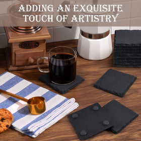 GOH DODD slate coasters for wedding table settings showcase refined decor.