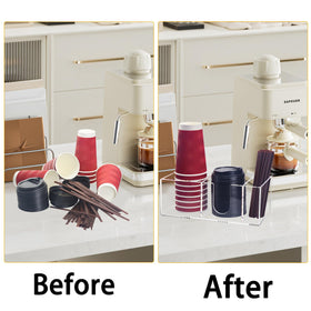 Goindy acrylic storage on the counter adds a sleek, durable touch to any space.