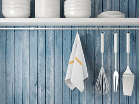 Gold Textiles economy-grade white bar towels; budget-friendly option for kitchens and bars.