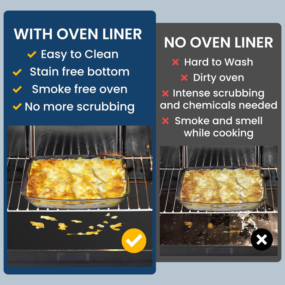 Goldeer oven liner is dishwasher-safe for easy maintenance.