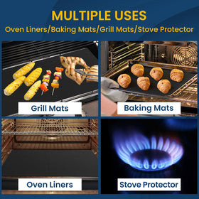 Goldeer teflon-coated liner offers non-stick protection during baking and roasting.