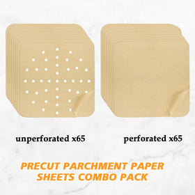 Golden Associate perforated parchment liners, 65 pieces, ready for drip-free air frying