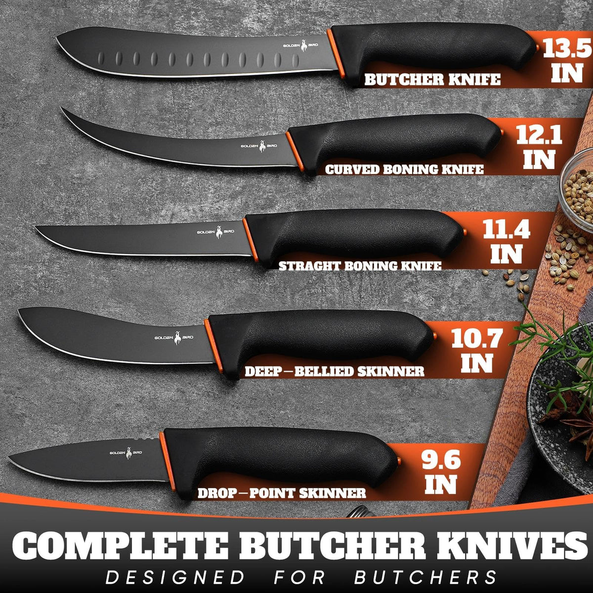Golden Bird roll bag keeps knives organized for field use.