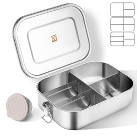 GOLDEN KEY 47QZ stainless steel bento box front view for durable daily meals