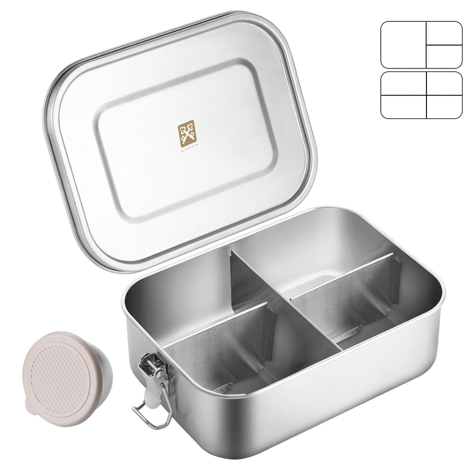 GOLDEN KEY leak-proof lunch box with closed lid for mess-free lunches on the go