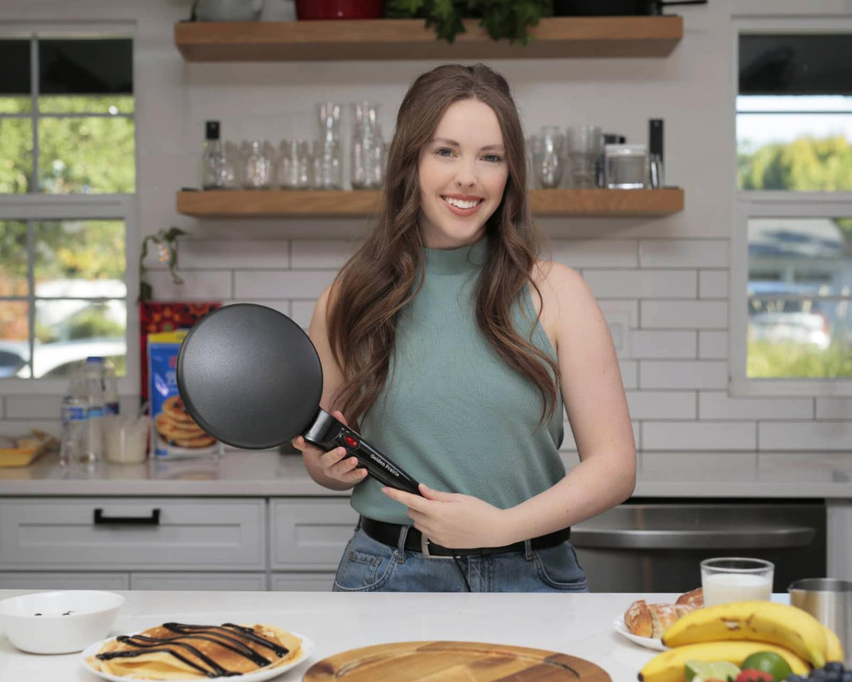 Golden Prairie long-handle provides safe control during flipping