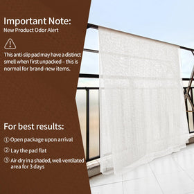 Goldenpasinee under-tablecloth rug mat helps keep cushions in place on sofas and drawers.