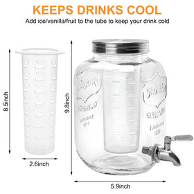 Goldfishwa stainless steel spigot provides smooth, drip-free pouring.