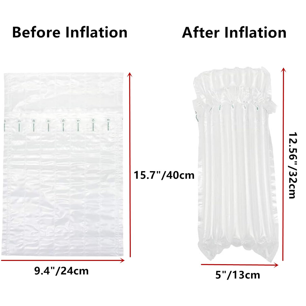 Goldhik inflatable wine wrap with 14-column design prevents leaks if a column breaks
