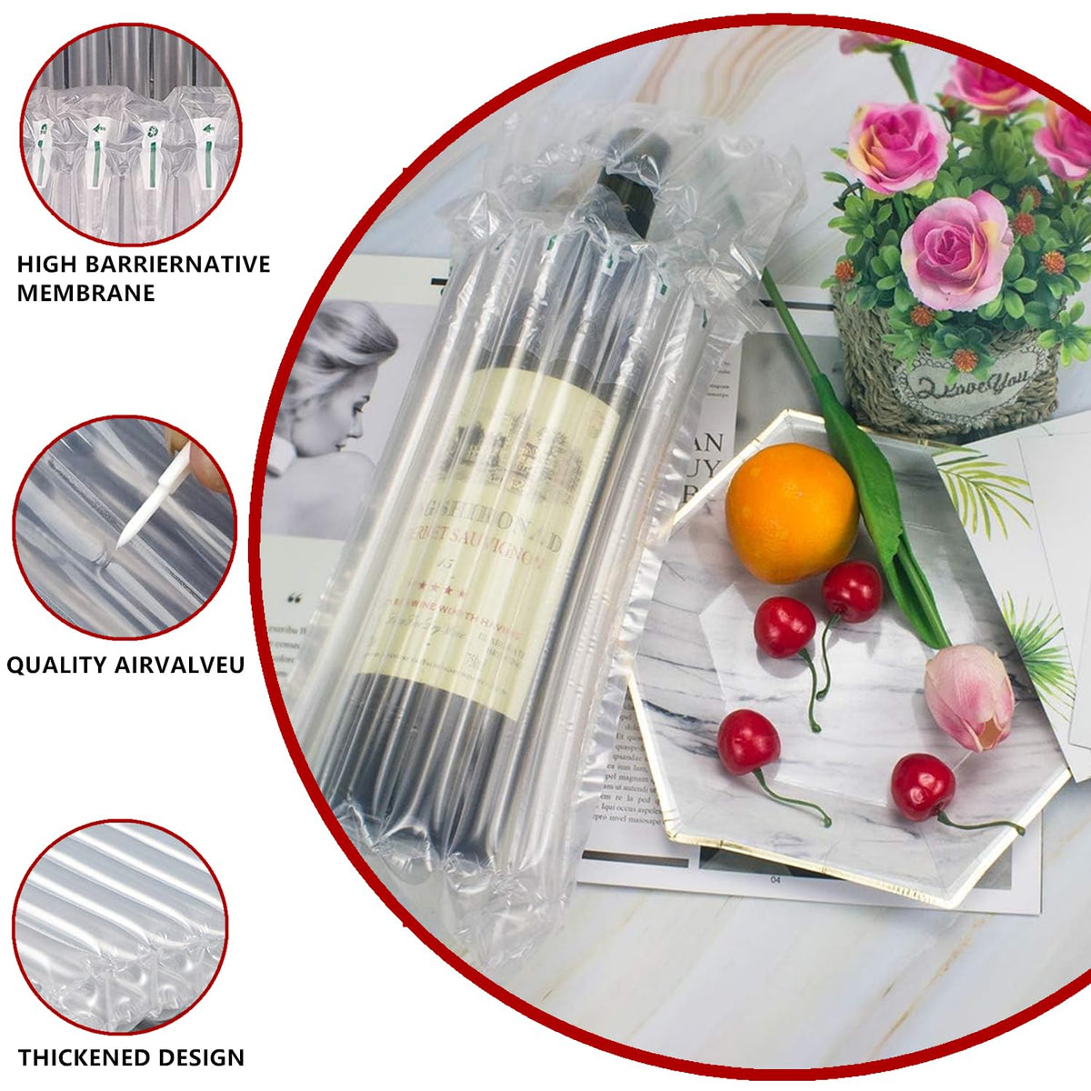 Goldhik multi-purpose protective wrap shields fragile items like glassware and cosmetics