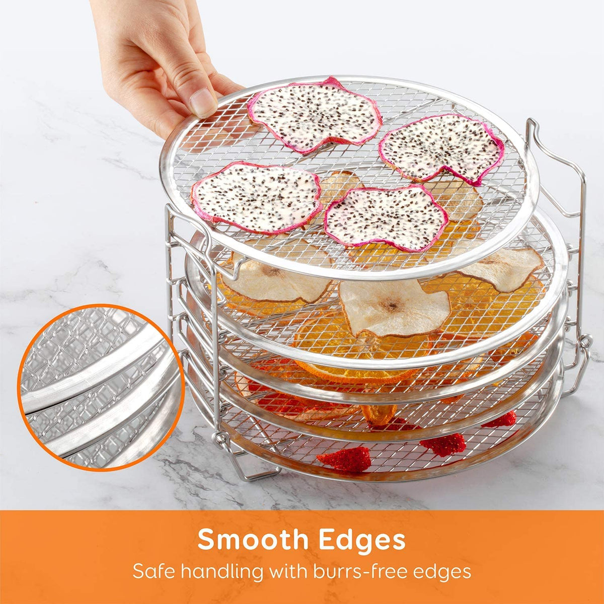Goldlion Dehydrator Rack is dishwasher safe for easy cleanup.