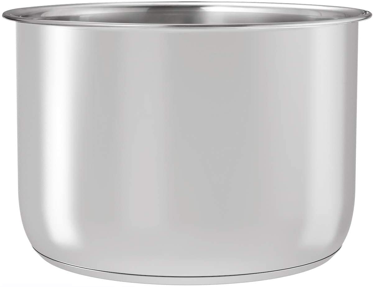 Goldlion stainless steel Ninja 8qt inner pot, side view, durable construction.