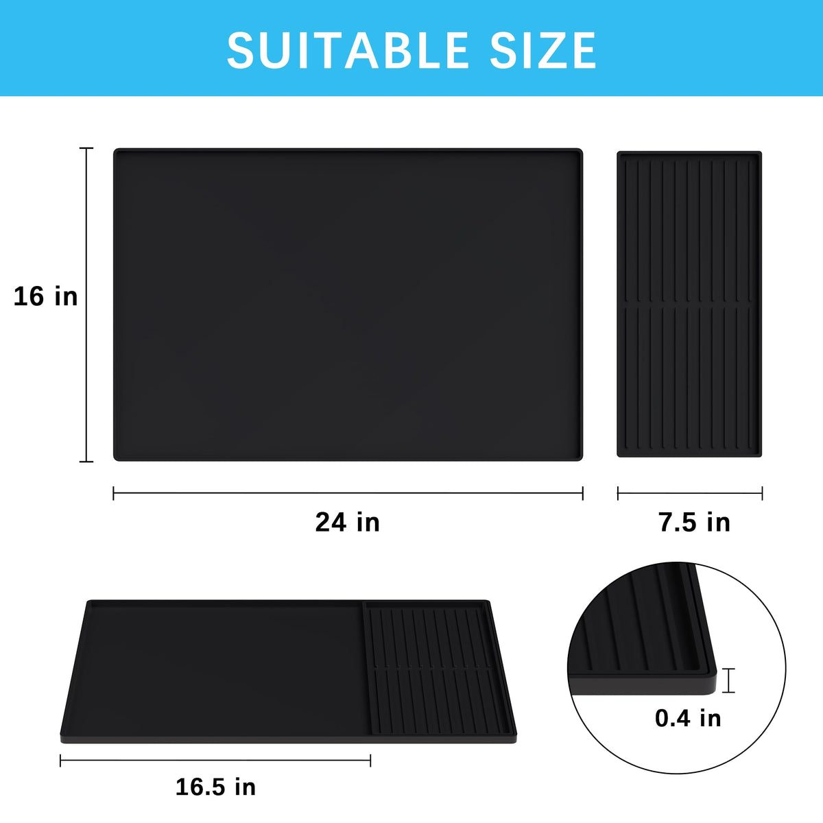 Golener mat showing non-slip design under small appliances