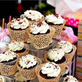 GOLF pearlescent art paper cupcake wrap ready for pastries