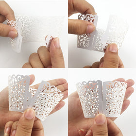 GOLF art paper cupcake wrappers offer a subtle pearl sheen for chic styling