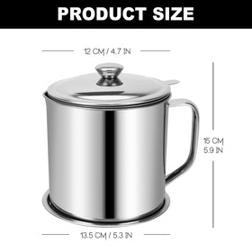 GOLF bacon grease container with anti-slip coaster keeps counter stable.