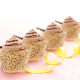 GOLF laser-cut cupcake wrap highlighting intricate design details