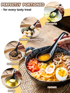 Gomakren lead-free ceramic spoon resists staining and cleans easily