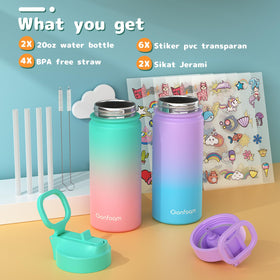 Gonfoam kid bottle with stickers for creativity and personalization