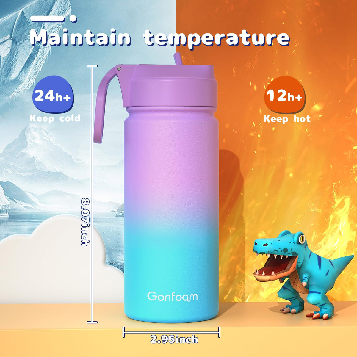 Gonfoam leakproof seal bottle designed for mess-free carry