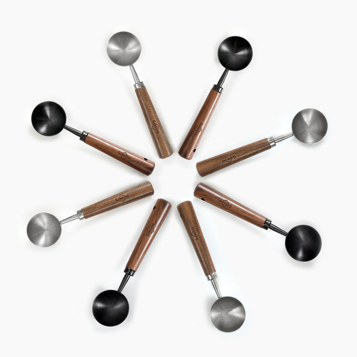 Gonzone walnut handle and steel bowl designed for daily use.