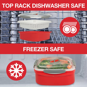 Good Cooking microwave steamer ready to reheat meals directly