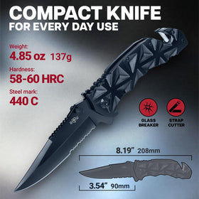 GOOD WORKER pocket knife glass breaker for emergency access