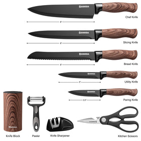 GOODA countertop knife block demonstrates compact storage with modern style.
