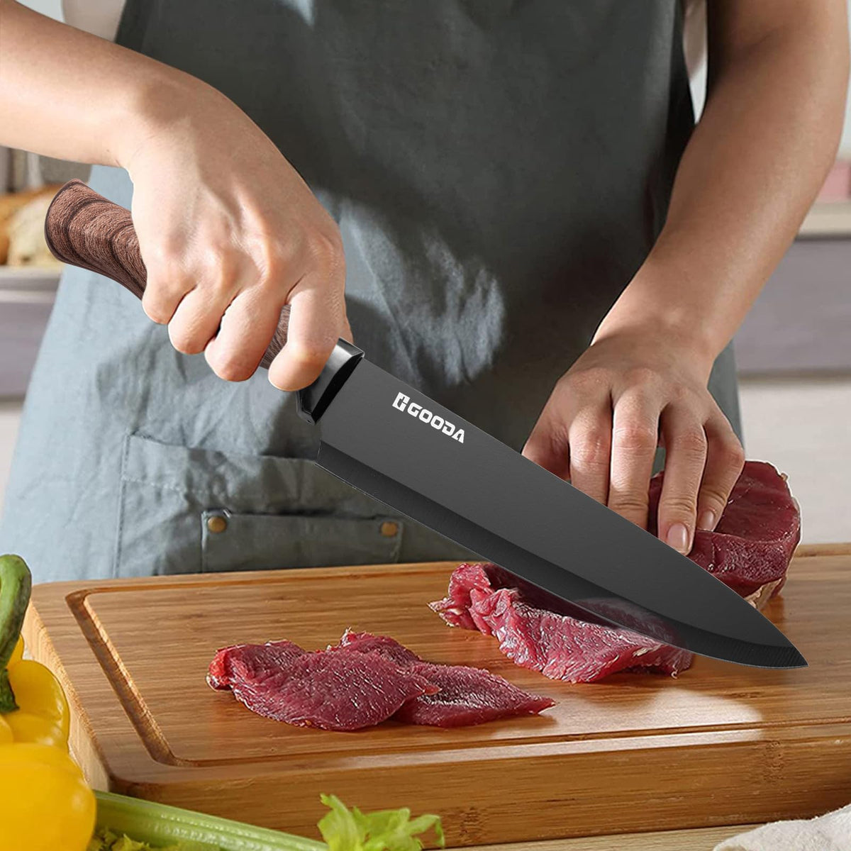 GOODA kitchen shears ready for versatile cutting tasks in the kitchen.