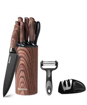 GOODA knife block stand shows organized knives for easy access.