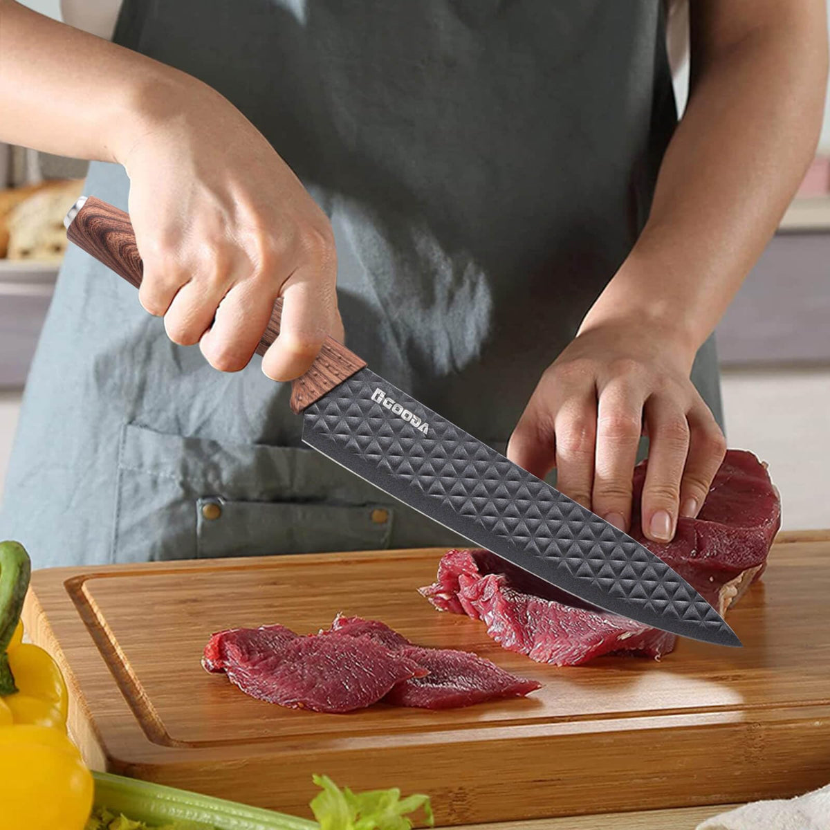 GOODA utility knife 5-inch precise prep tasks with ergonomic grip