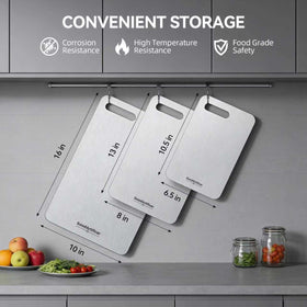 GoodArtificer titanium cutting board surface smooth and non-porous for easy cleaning.