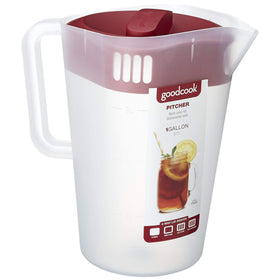 GoodCook 1-Gallon Pitcher with pulp-strainer lid for smooth beverages.