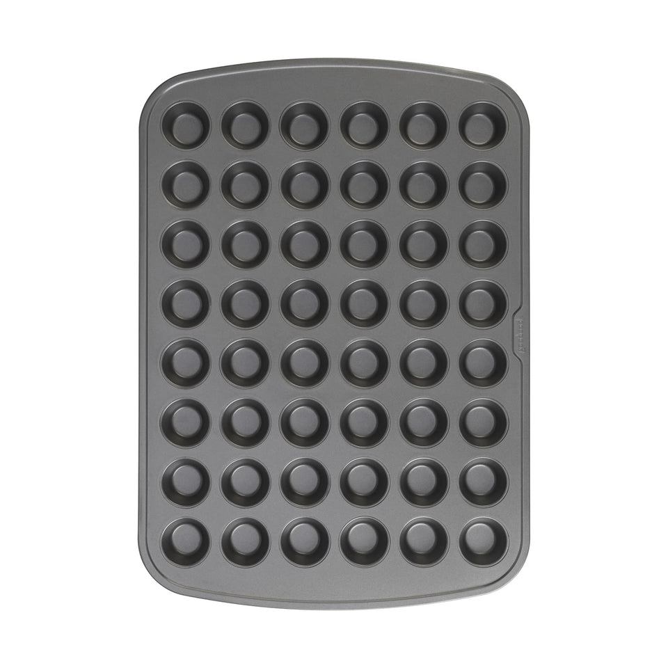 GoodCook 48-Cup mini muffin pan top view for even bake and easy release