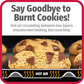 GoodCook AirPerfect insulation detail shows a no-burn pocket for even heat.