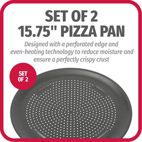GoodCook AirPerfect perforated-design closeup highlighting moisture release for crisp crust.