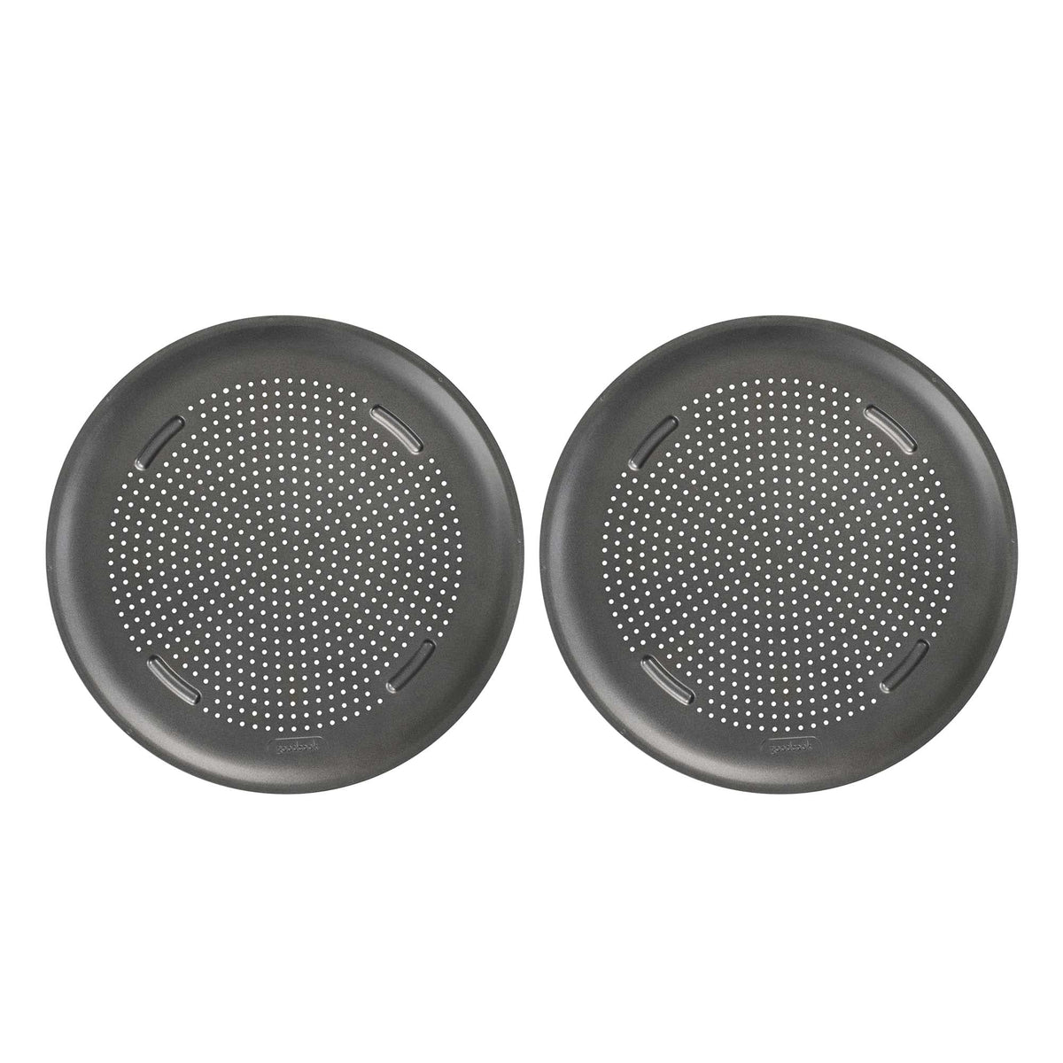 GoodCook AirPerfect pizza-pan-2pack shows two pans for even baking.