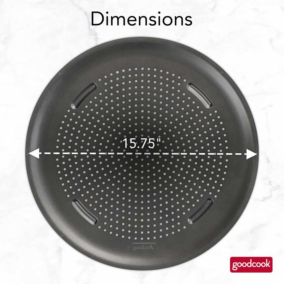 GoodCook AirPerfect nonstick coating enables easy release and cleanup.
