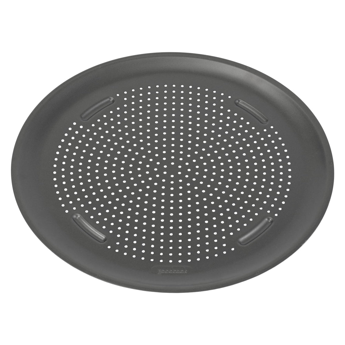 GoodCook AirPerfect pizza pan with perforated edge for crispy crust.