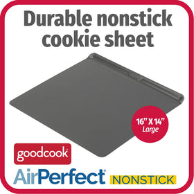 GoodCook AirPerfect textured bottom quickly heats while retaining moisture for even bake.