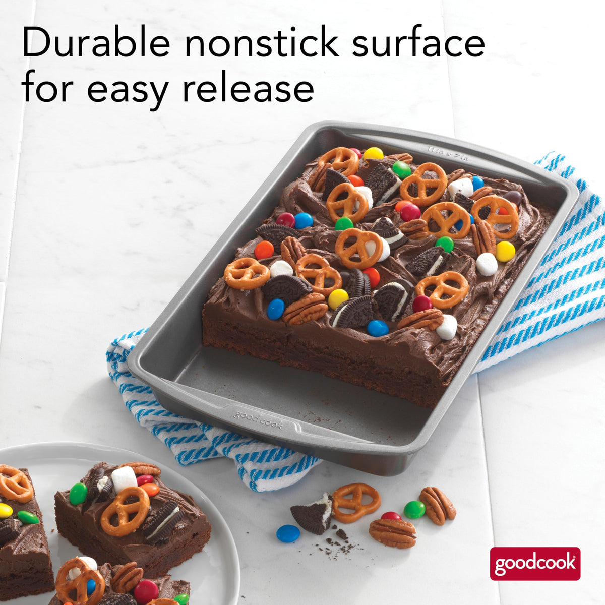 GoodCook baking-pan-durable-steel-construction resists warping for longevity