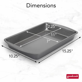 GoodCook baking pan with even-heat-dispersion for uniform browning