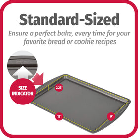 GoodCook baking sheets feature gray finish and sturdy edges for daily use.