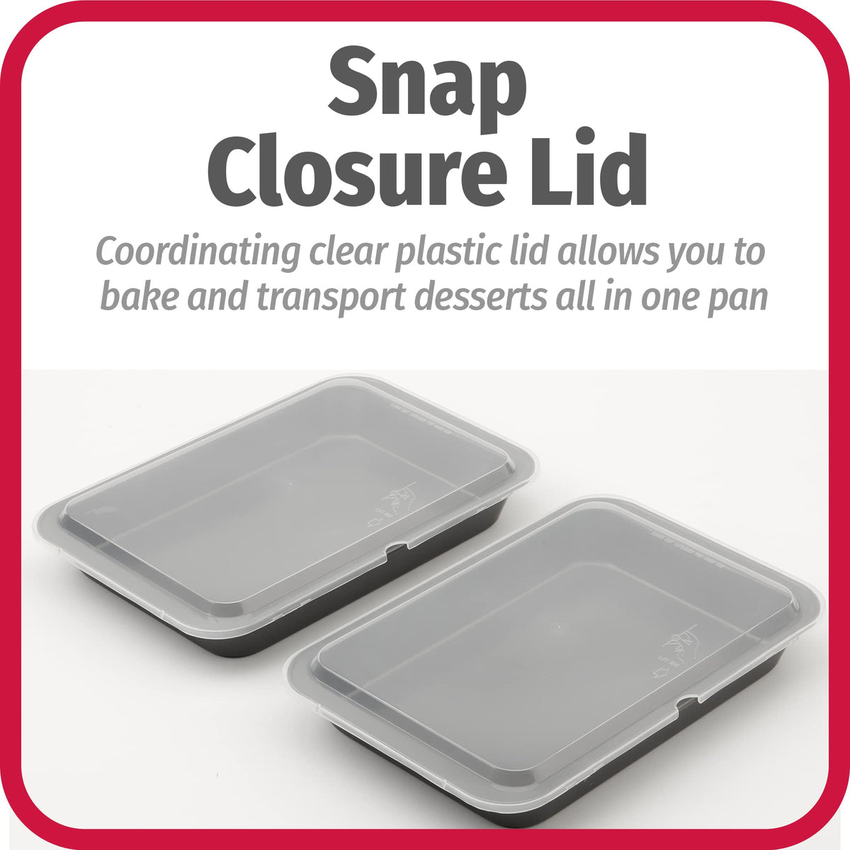 GoodCook clear lids help keep baked goods fresher longer.