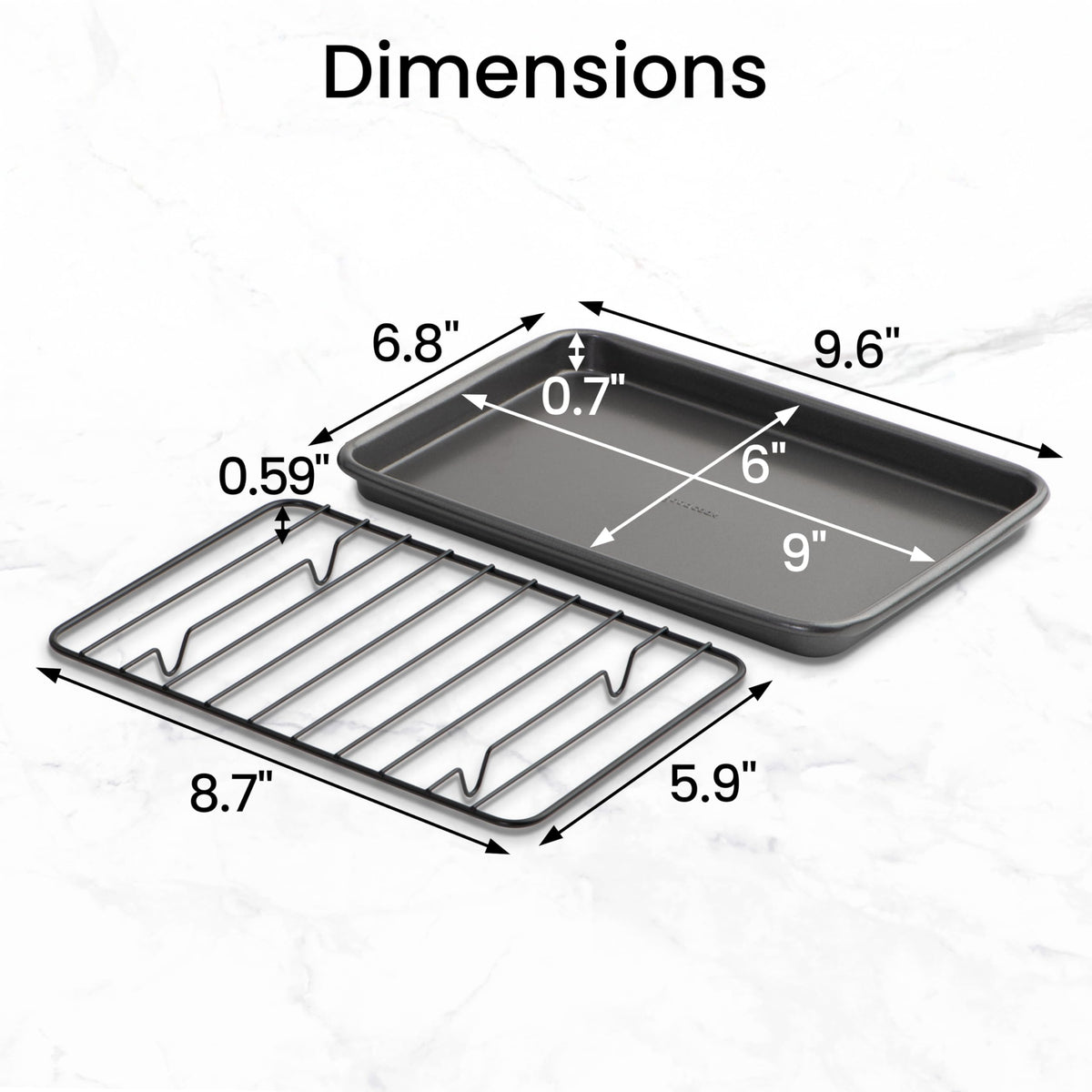 GoodCook dishwasher-safe mini baking sheets for quick cleanup